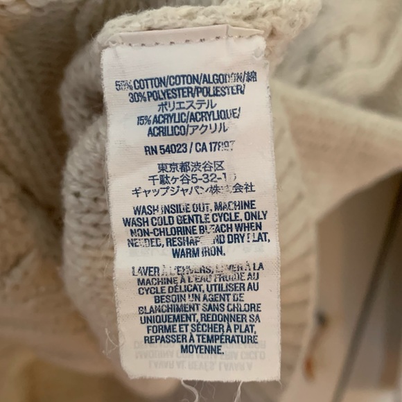 Old Navy Cream Cable Knit Sweater Men's Sz M - Picture 13 of 13